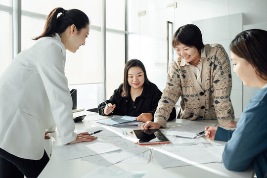 Business people working in office