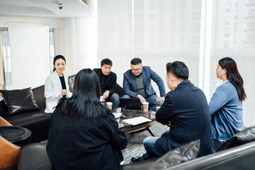 Business people working in office