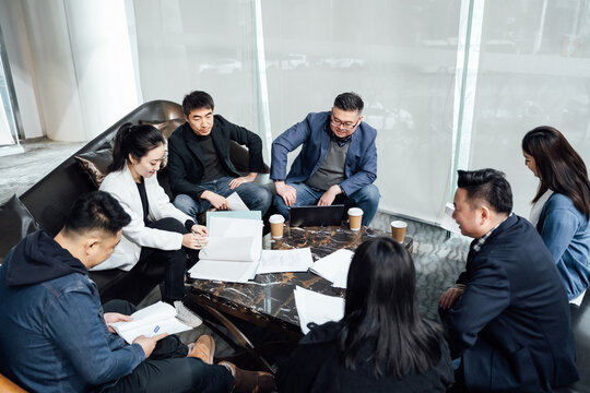 Business people working in office
