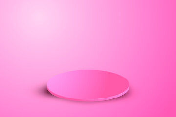 3d rendering cute pink podium design background suitable for advertising