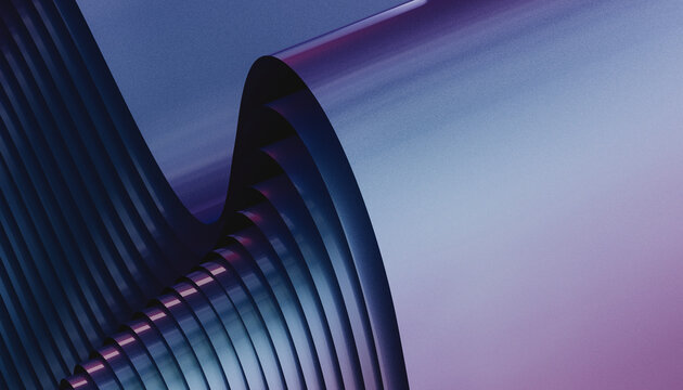 Abstract blue metal