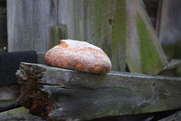 bread boule on a beam