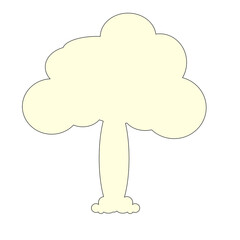 Nuclear mushroom icon. Outline nuclear mushroom  icon for web design isolated on white background
