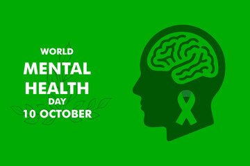 World Mental Health Day Background Illustration Banner