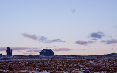 Monument Valley Sunset in the winter