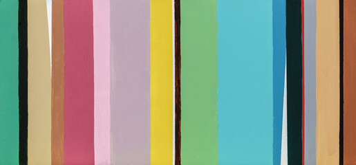A Stripe Painting; Geometric Abstraction with stripes of color.