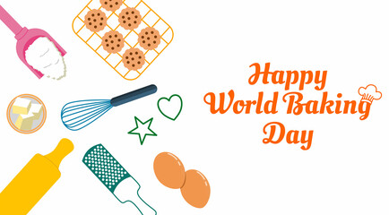 world baking vector banner illustration