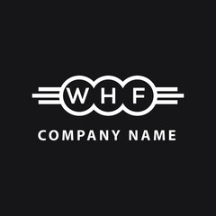 WHF technology letter logo design on black  background. WHF creative initials technology letter logo concept. WHF technology letter design.
