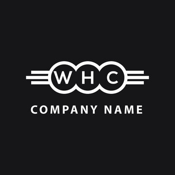 WHC technology letter logo design on black  background. WHC creative initials technology letter logo concept. WHC technology letter design.
