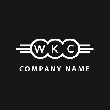 WKC letter logo design on black background. WKC  creative initials letter logo concept. WKC letter design.