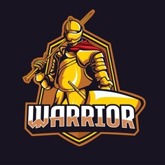 spartan warrior esport logo mascot design