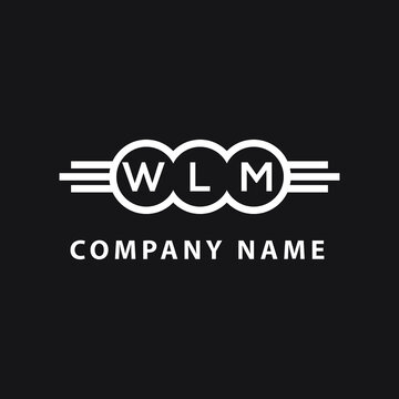 WLM letter logo design on black background. WLM  creative initials letter logo concept. WLM letter design.