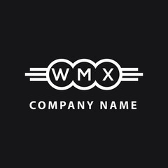 WMX letter logo design on black background. WMX  creative initials letter logo concept. WMX letter design.