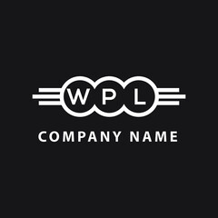 WPL letter logo design on black background. WPL  creative initials letter logo concept. WPL letter design.