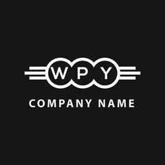 WPY letter logo design on black background. WPY  creative initials letter logo concept. WPY letter design.