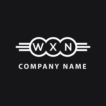 WXN letter logo design on black background. WXN  creative initials letter logo concept. WXN letter design.
