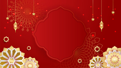 traditional eid al adha festival golden banner design