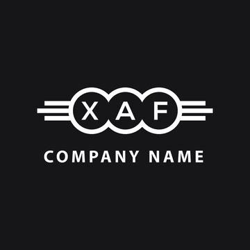 XAF letter logo design on black background. XAF  creative initials letter logo concept. XAF letter design.