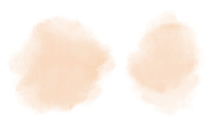 set of peach color watercolor stain texture