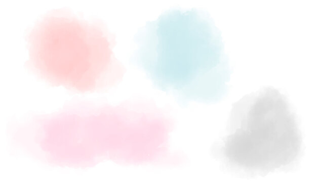 soft pastel colors watercolor banners set