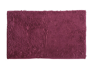 Violet microfibre bathroom rug isolated