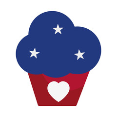 cupcake with stars and heart