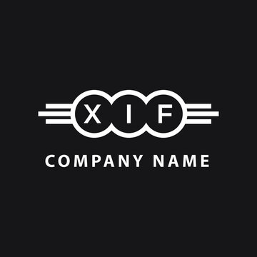 XIF letter logo design on black background. XIF creative initials letter logo concept. XIF letter design. 