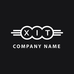 XIT letter logo design on black background. XIT creative initials letter logo concept. XIT letter design. 