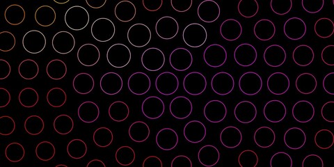 Dark Pink, Yellow vector template with circles.