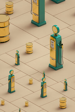 Petrol gold station