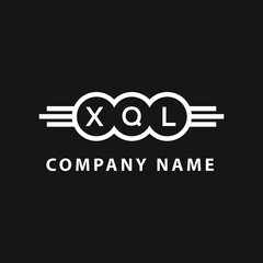 XQL letter logo design on black background. XQL  creative initials letter logo concept. XQL letter design.
