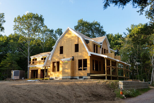 Single Family House under Construction at Framing stage 