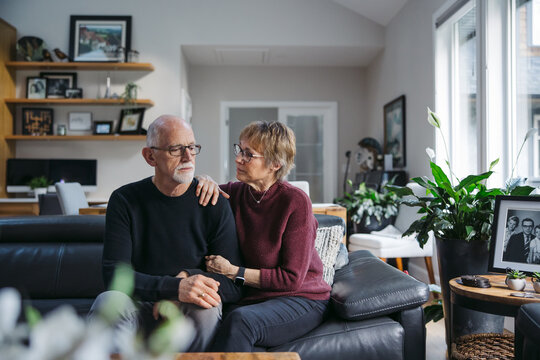 Older Couple Having Difficult Conversation.