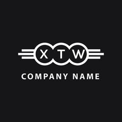 XTW letter logo design on black background. XTW  creative initials letter logo concept. XTW letter design.