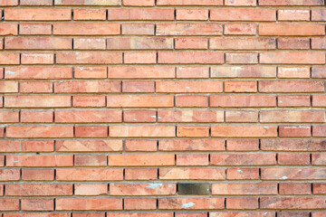 Background from a wall made of orange clinker bricks