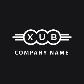 XUB letter logo design on black background. XUB  creative initials letter logo concept. XUB letter design.
