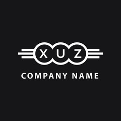 XUZ letter logo design on black background. XUZ  creative initials letter logo concept. XUZ letter design.