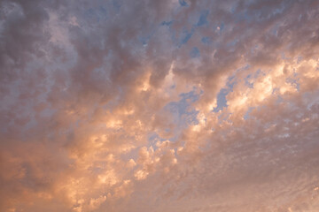 Light Pastel Sunset Clouds Sky 