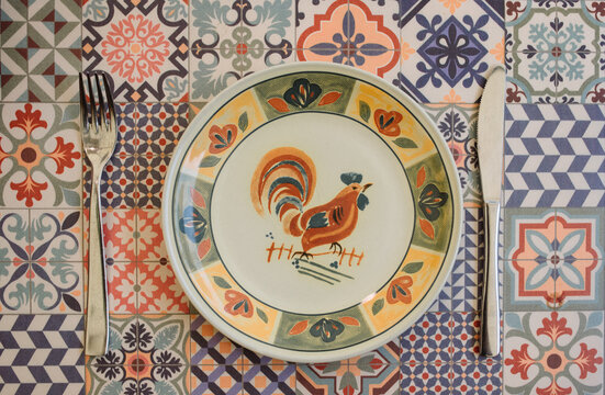 Plate at an Italian restaurant