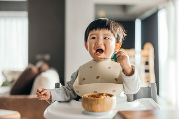 baby boy eating