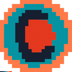 Obraz premium pixelated letter C
