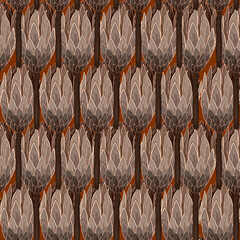 African motifs, Asian pattern, earth tones. Trendy pattern/ Collection - 504521700