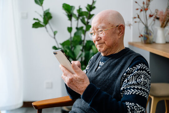 Portrait of Asian senior man