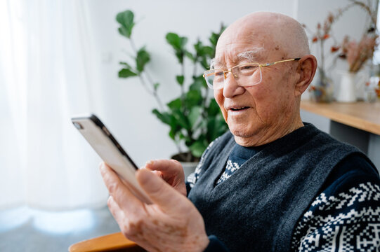 Portrait of Asian senior man