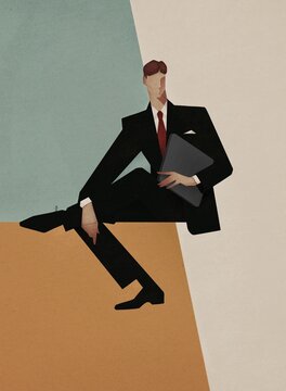 a man in a suit illustration