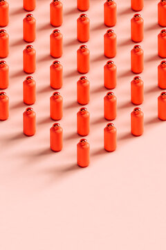 3d rendered gas tanks on pink background