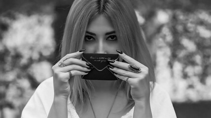 Magical attributes, woman take a ritual, modern magic, esoteric concept