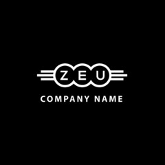 ZEU letter logo design on black background. ZEU  creative initials letter logo concept. ZEU letter design.