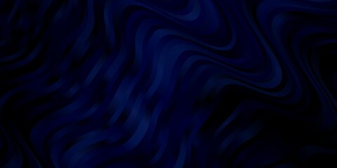 Dark BLUE vector template with curved lines.