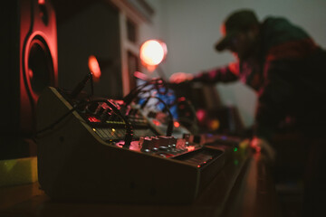 Music Producer Working In The Studio